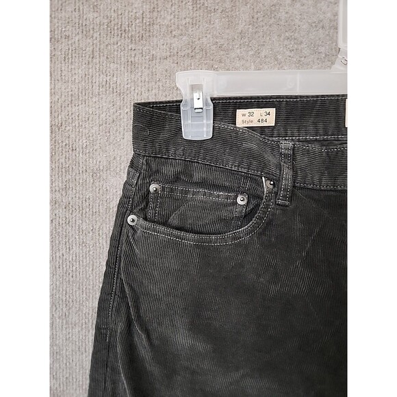 J CREW 484 Slim Leg Corduroy Pants Mens 32x34 Gray Stretch - Picture 2 of 9